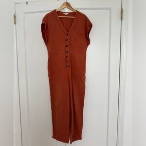 Madewell crinkle gauze jumpsuit